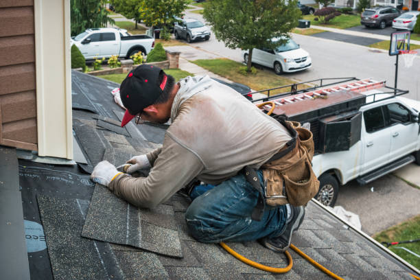 Professional Roofing technician working in Mchenry, ND